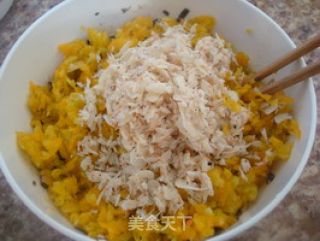 香滑鲜美——南瓜素馅烧卖的做法步骤：2