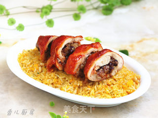 粽子鸡腿の黄金炒饭的做法