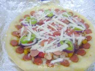 随意组合的美味---红薯花边里脊披萨的做法步骤：19