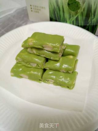 青汁牛轧糖的做法