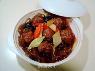实惠家常菜“丸子烧粉条”的做法步骤：15
