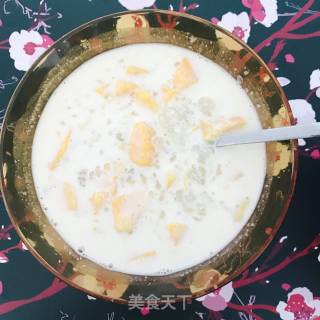 芒果橙汁椰浆西米露的做法