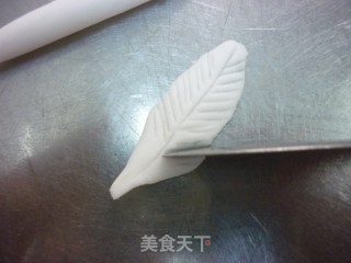 花色船点----白孔雀的做法步骤：7