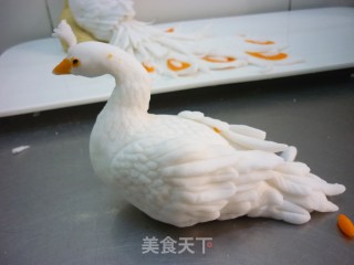 花色船点----白孔雀的做法步骤：15