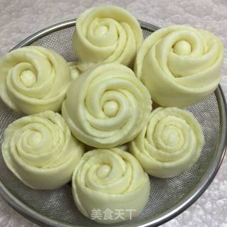奶香玫瑰馒头的做法