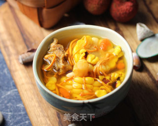 虫草花干贝玉米汤的做法