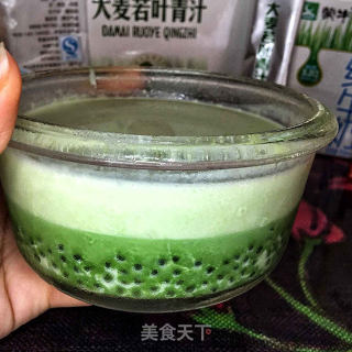 懒人甜品，龙博士青汁西米糕的做法