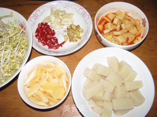 酸笋木瓜鸡的做法步骤：7