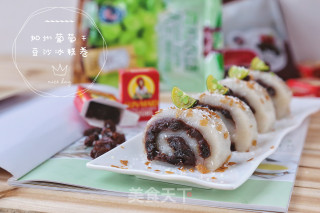 加州葡萄干豆沙凉糕卷的做法