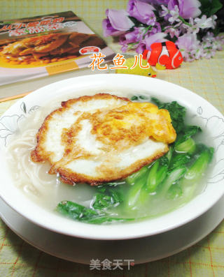 鸡蛋鸡毛菜汤面的做法