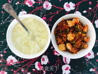 阿根廷红虾豌豆炒饭的做法