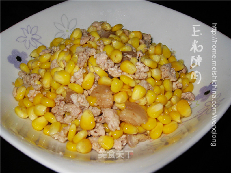 玉米碎肉的做法