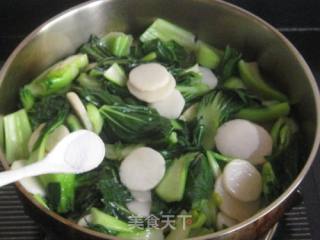山药炒青菜的做法步骤：5