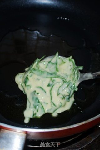 自家种植的农家菜【木耳菜煎饼】的做法步骤：7