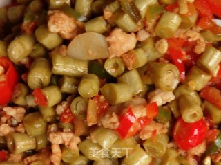 酸豆角炒肉末的做法