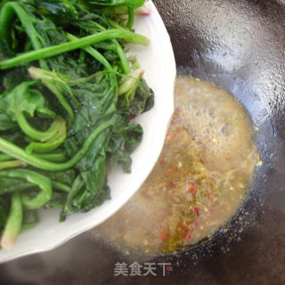家常菜----鱼香菠菜的做法步骤：6