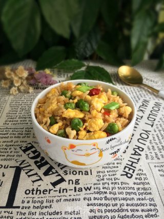 青豆炒饭的做法