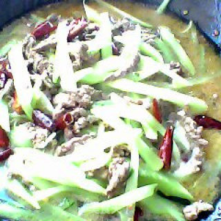孜然牛肉混炒的做法步骤：11