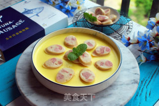 金枪鱼肠蒸水蛋的做法