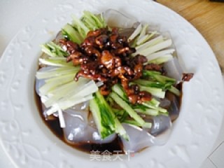 肉丝大拉皮的做法步骤：11