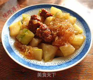 粉丝丸子烧冬瓜的做法