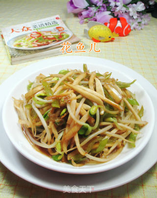 尖椒茭白炒黄豆芽的做法