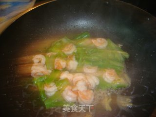 芥蓝花虾球的做法步骤：10