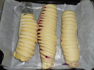 蓝莓豆沙毛毛虫面包的做法步骤：7