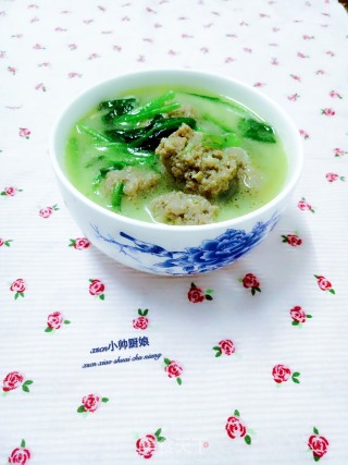清汤菠菜牛肉丸的做法