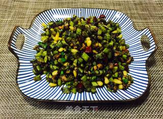 橄榄菜肉末炒豆角的做法