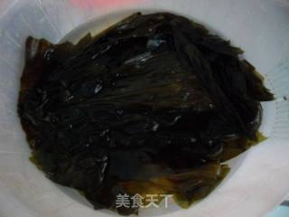 海带炒肉片的做法步骤：2