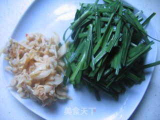 韭菜煮蛤蜊肉的做法步骤：2