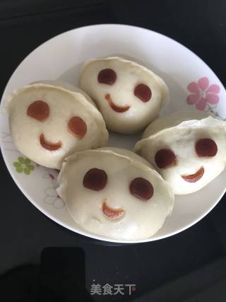 可爱笑脸果仁包的做法