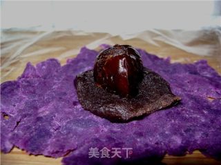不用烤得紫薯月饼的做法步骤：4