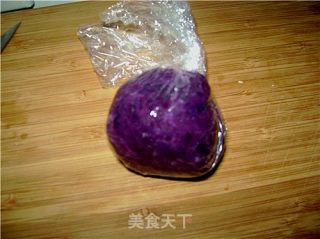 不用烤得紫薯月饼的做法步骤：5