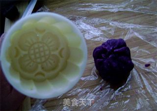 不用烤得紫薯月饼的做法步骤：6