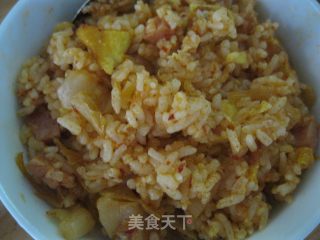 一碗剩饭的华丽变身——辣白菜炒饭的做法步骤：9
