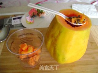 木瓜喝牛奶的做法步骤：1