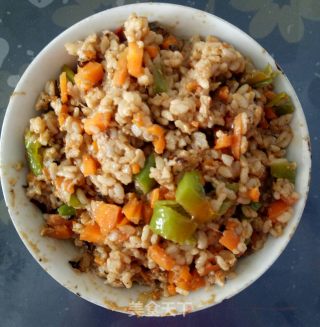 青椒胡萝卜西红柿蛋炒饭的做法