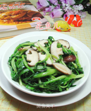 香菇炒鸡毛菜的做法