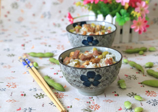 咸肉毛豆焖饭的做法