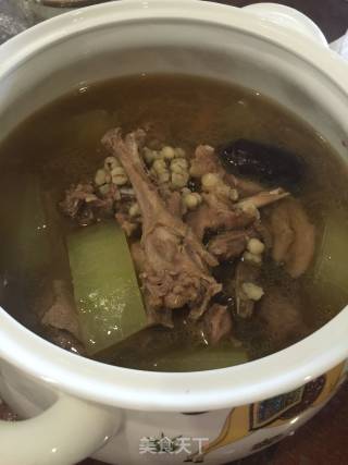 老鸭冬瓜薏仁汤的做法