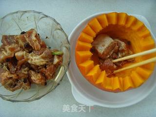 南瓜豉汁蒸排骨的做法步骤：5