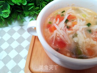 五彩山药汤的做法