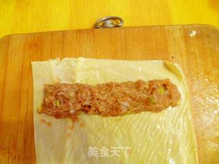 蝉衣肉卷的做法步骤：2