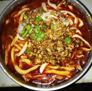 酸辣肉末剪刀面的做法