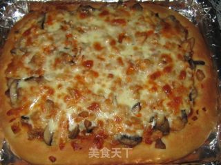 蘑菇鸡肉披萨的做法步骤：13