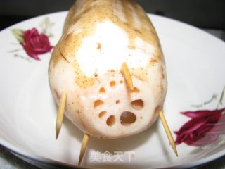 烤糯米藕的做法步骤：4