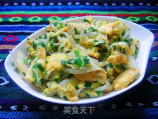 银鱼韭菜炒蛋的做法步骤：6