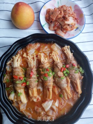 韩式泡菜金针菇肥牛的做法